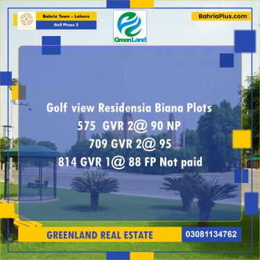 10 Marla Residential Plot for Sale in Golf Phase 2 -  Bahria Town, Lahore - (BP-219217)