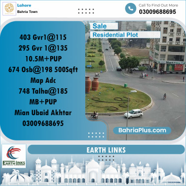 Residential Plot for Sale in Bahria Town, Lahore - (BP-219298)