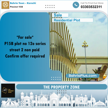 125 Sq. Yards Residential Plot for Sale in Precinct 15-B -  Bahria Town, Karachi - (BP-219349)