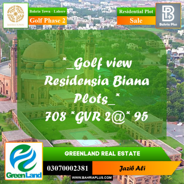 10 Marla Residential Plot for Sale in Golf Phase 2 -  Bahria Town, Lahore - (BP-219360)