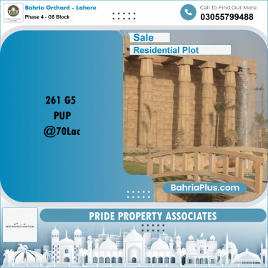 10 Marla Residential Plot for Sale in Phase 4 - G5 Block -  Bahria Orchard, Lahore - (BP-219423)