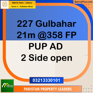 21 Marla Residential Plot for Sale in Sector C - Gulbahar Block -  Bahria Town, Lahore - (BP-219437)