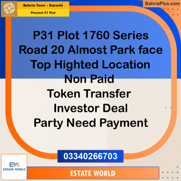 125 Sq. Yards Residential Plot for Sale in Precinct 31 Plot -  Bahria Town, Karachi - (BP-219519)