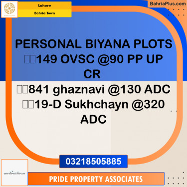 Residential Plot for Sale in Bahria Town, Lahore - (BP-219535)