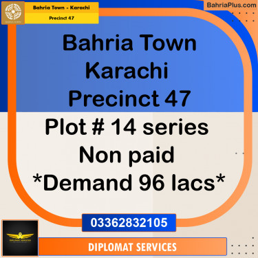 250 Sq. Yards Residential Plot for Sale in Precinct 47 -  Bahria Town, Karachi - (BP-219560)