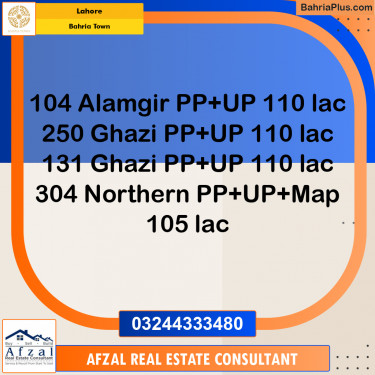 Residential Plot for Sale in Bahria Town, Lahore - (BP-219574)