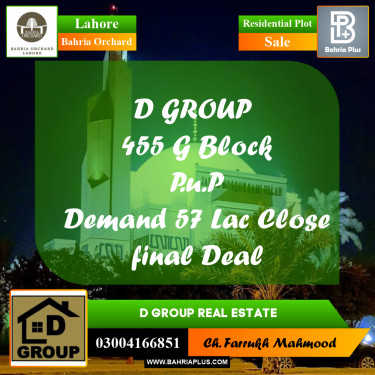 Residential Plot for Sale in Bahria Orchard, Lahore - (BP-219751)