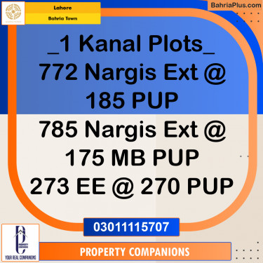 Residential Plot for Sale in Bahria Town, Lahore - (BP-219785)