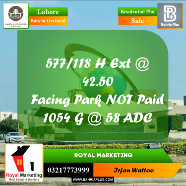 Residential Plot for Sale in Bahria Orchard, Lahore - (BP-219862)