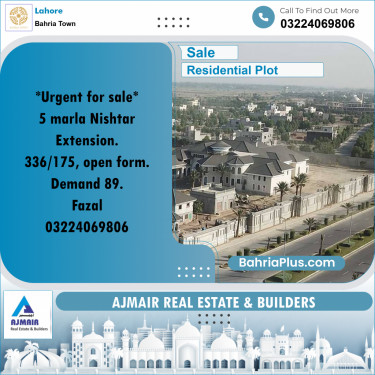 Residential Plot for Sale in Bahria Town, Lahore - (BP-219872)