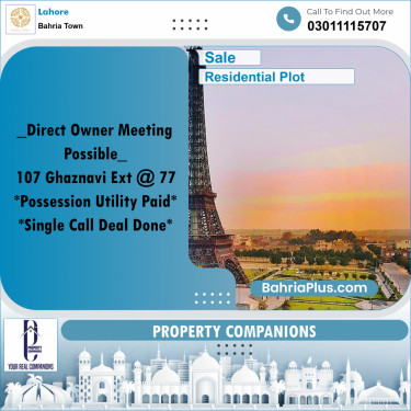 Residential Plot for Sale in Bahria Town, Lahore - (BP-220077)