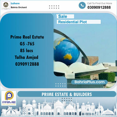 Residential Plot for Sale in Bahria Orchard, Lahore - (BP-220122)