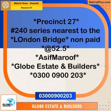 125 Sq. Yards Residential Plot for Sale in Precinct 27 -  Bahria Town, Karachi - (BP-220137)