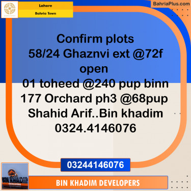 Residential Plot for Sale in Bahria Town, Lahore - (BP-220247)
