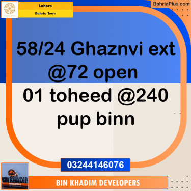 Residential Plot for Sale in Bahria Town, Lahore - (BP-220295)