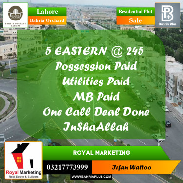 Residential Plot for Sale in Bahria Orchard, Lahore - (BP-220367)