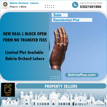 5 Marla Residential Plot for Sale in Phase 2 - L Block -  Bahria Orchard, Lahore - (BP-220408)