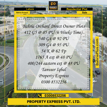 Residential Plot for Sale in Bahria Orchard, Lahore - (BP-220489)
