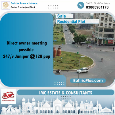 10 Marla Residential Plot for Sale in Sector C - Janiper Block -  Bahria Town, Lahore - (BP-220579)