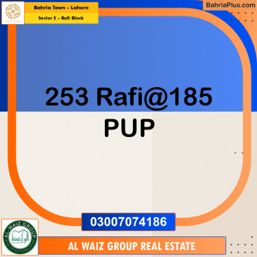 10 Marla Residential Plot for Sale in Sector E - Rafi Block -  Bahria Town, Lahore - (BP-220665)