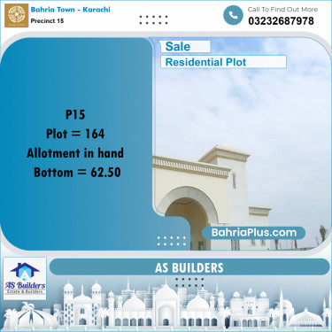 125 Sq. Yards Residential Plot for Sale in Precinct 15 -  Bahria Town, Karachi - (BP-220691)