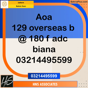 Residential Plot for Sale in Bahria Town, Lahore - (BP-220741)