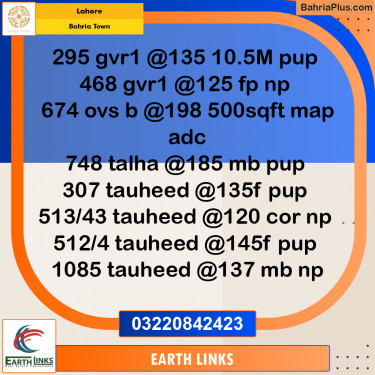 Residential Plot for Sale in Bahria Town, Lahore - (BP-220772)