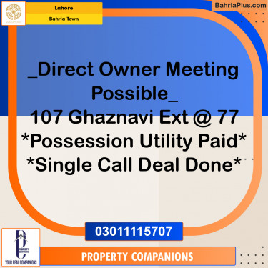 Residential Plot for Sale in Bahria Town, Lahore - (BP-220794)