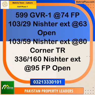 5 Marla Residential Plot for Sale in Golf Phase 1 -  Bahria Town, Lahore - (BP-220862)