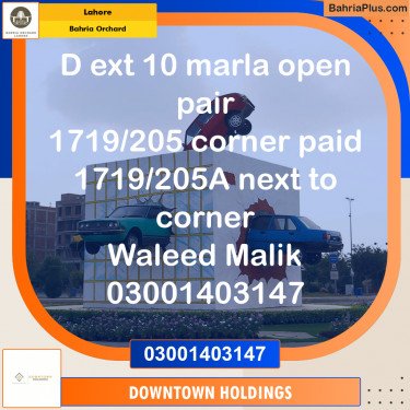 Residential Plot for Sale in Bahria Orchard, Lahore - (BP-220909)