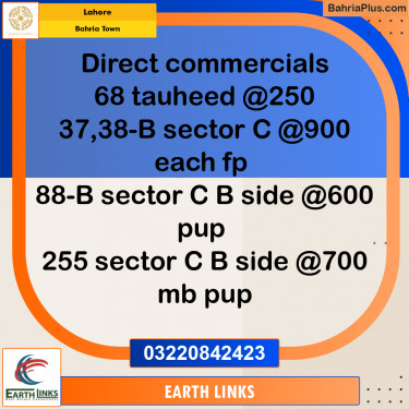 Commercial Plot for Sale in Bahria Town, Lahore - (BP-220941)