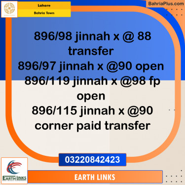 Residential Plot for Sale in Bahria Town, Lahore - (BP-220964)