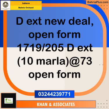 Residential Plot for Sale in Bahria Orchard, Lahore - (BP-220985)