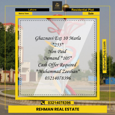 Residential Plot for Sale in Bahria Town, Lahore - (BP-221070)