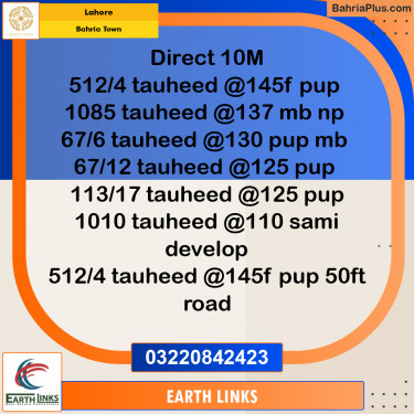 Residential Plot for Sale in Bahria Town, Lahore - (BP-221221)