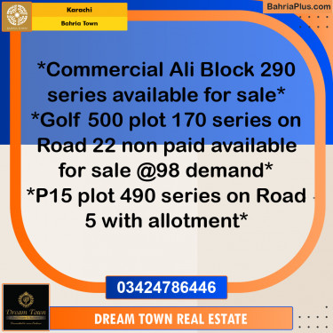 Residential Plot for Sale in Bahria Town, Karachi - (BP-221290)