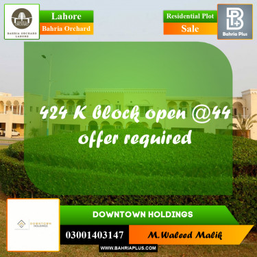 Residential Plot for Sale in Bahria Orchard, Lahore - (BP-221300)