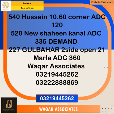 Residential Plot for Sale in Bahria Town, Lahore - (BP-221320)