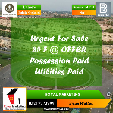 Residential Plot for Sale in Bahria Orchard, Lahore - (BP-221322)
