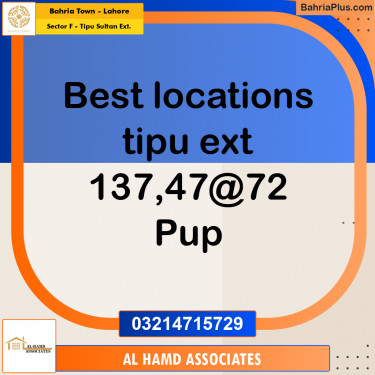 5 Marla Residential Plot for Sale in Sector F - Tipu Sultan Ext. -  Bahria Town, Lahore - (BP-221404)