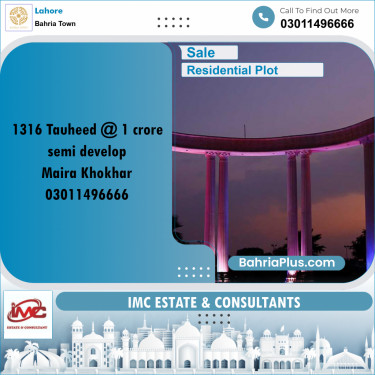 Residential Plot for Sale in Bahria Town, Lahore - (BP-221613)