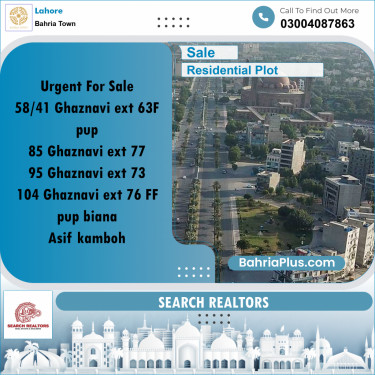 Residential Plot for Sale in Bahria Town, Lahore - (BP-221637)