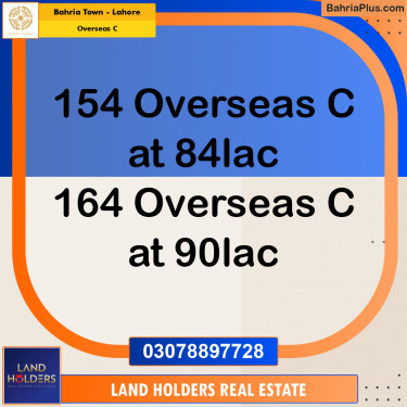 5 Marla Residential Plot for Sale in Overseas C -  Bahria Town, Lahore - (BP-221656)