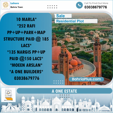 Residential Plot for Sale in Bahria Town, Lahore - (BP-221702)