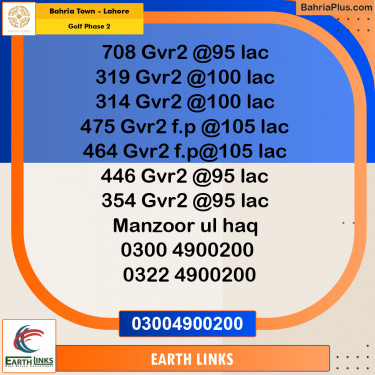 10 Marla Residential Plot for Sale in Golf Phase 2 -  Bahria Town, Lahore - (BP-221746)
