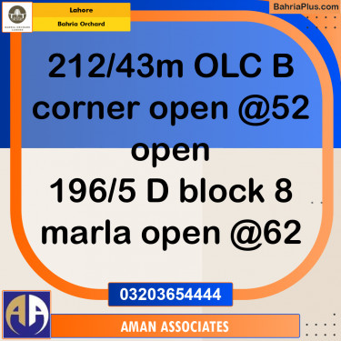 Residential Plot for Sale in Bahria Orchard, Lahore - (BP-221766)