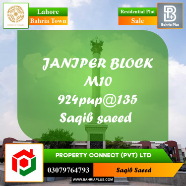 Residential Plot for Sale in Bahria Town, Lahore - (BP-221774)