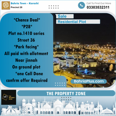 125 Sq. Yards Residential Plot for Sale in Precinct 28 -  Bahria Town, Karachi - (BP-221832)