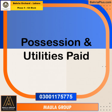 10 Marla Residential Plot for Sale in Phase 4 - G6 Block -  Bahria Orchard, Lahore - (BP-221874)