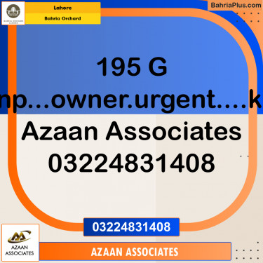 Residential Plot for Sale in Bahria Orchard, Lahore - (BP-221883)
